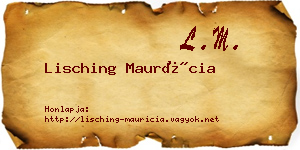 Lisching Maurícia névjegykártya